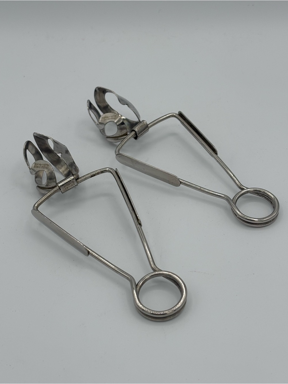 Vintage Chas R Ruegger French Asparagus Tongs Set of 2 Made in France